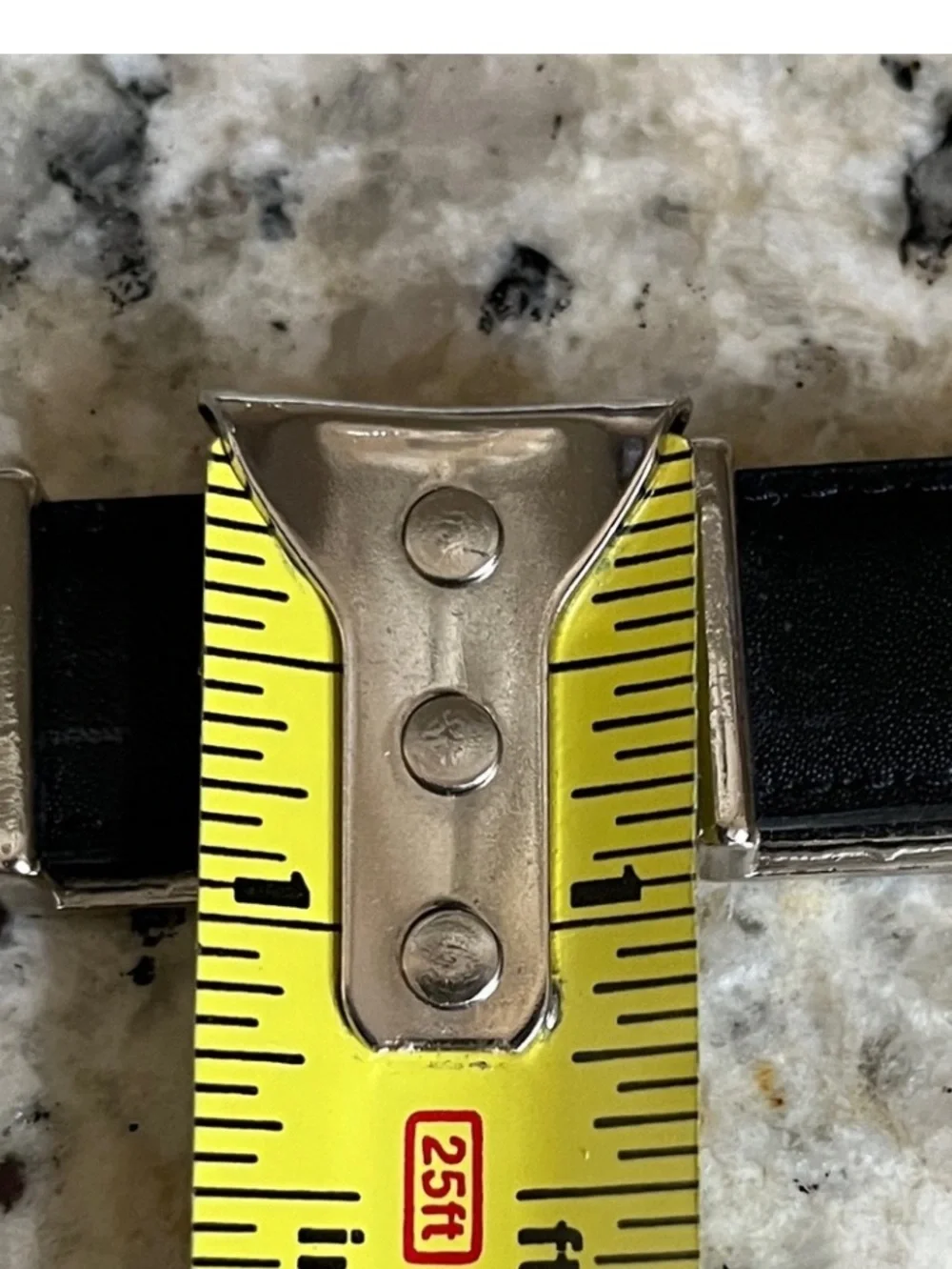 Black And Silver Leather Belt